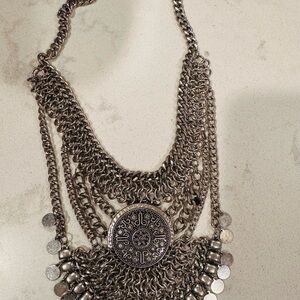 Elegant Silver Statement Necklace